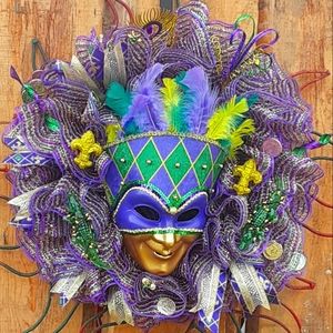 Mardi Gras Wreath